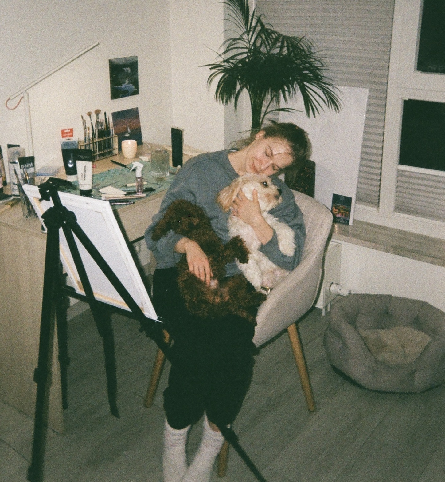 Aleksandra with dogs